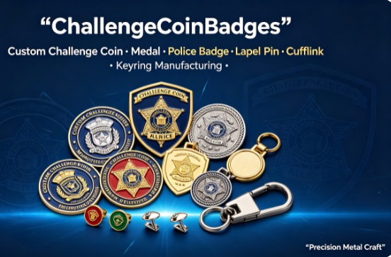 ChallengeCoinBadges custom challenge coins, medals, police badges, military badges and lapel pins manufacturer