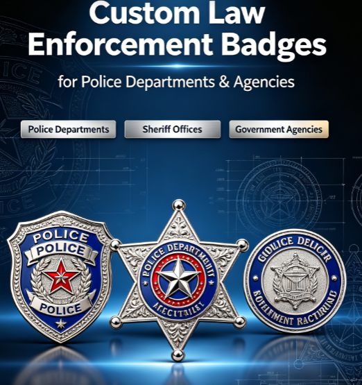 Custom military coins and military badges with personalized unit insignia, 2D and 3D relief, enamel, and premium metal finishes