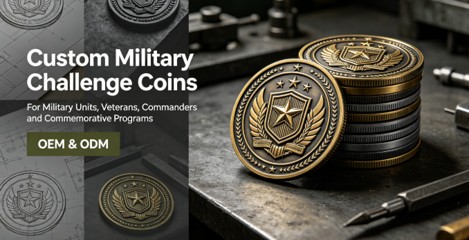 Custom military badges and challenge coins manufactured by ChallengeCoinBadges