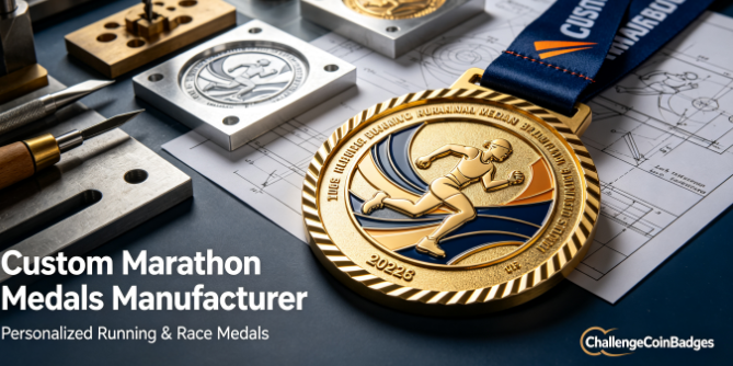 Custom School Marathon Medals Manufacturer | Personalized Student Running & Race Medals | ChallengeCoinBadges