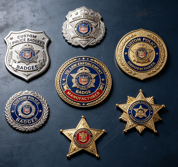 Custom Police Department Badge Manufacturer USA | ChallengeCoinBadges