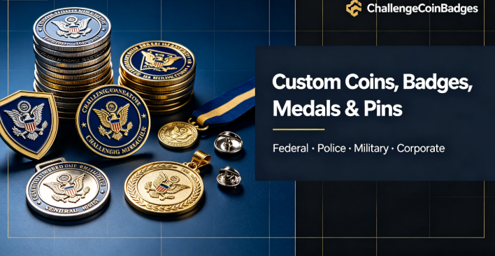 ChallengeCoinBadges Custom Metal Products Manufacturer | Coins, Badges, Medals & Pins