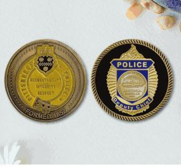 Custom Los Angeles 2028 Olympic medals double-sided challenge coins and police badges