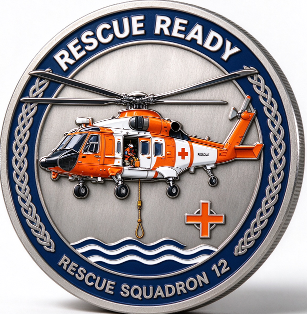 Custom Aircraft Challenge Coin for Pilots and Aviation Organizations
