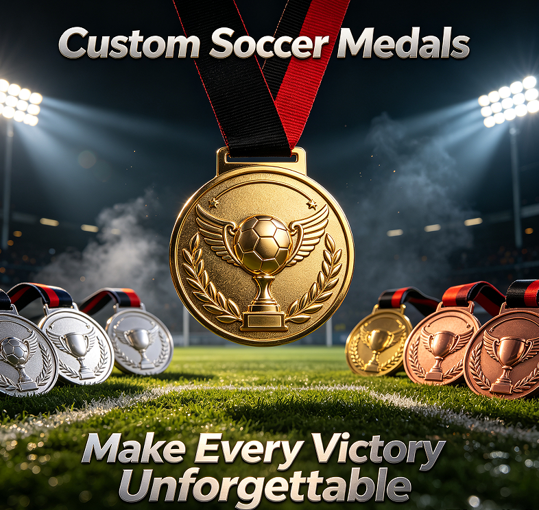 Custom Soccer Medals | Soccer Tournament Awards & Championship Medals | ChallengeCoinBadges