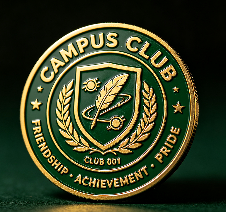 Custom School Club Coins: Personalized Coins for Student Teams, Clubs & Organizations