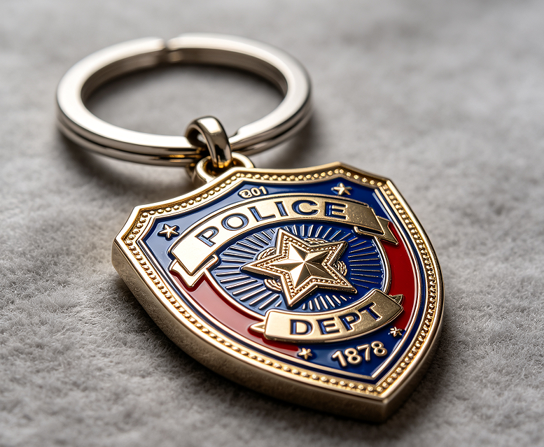 Custom Law Enforcement Keychains and Police Badge Keyrings Manufacturer