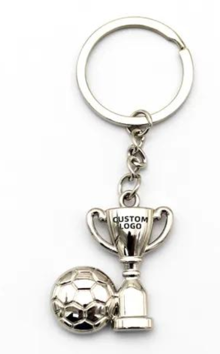 3D Soccer Medal Keyring | Custom Soccer Medal Keychain Manufacturer
