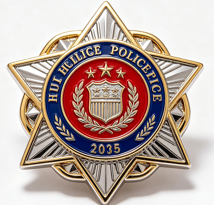 Hard Enamel Law Enforcement Badge Lapel Pin Custom Manufacturer
