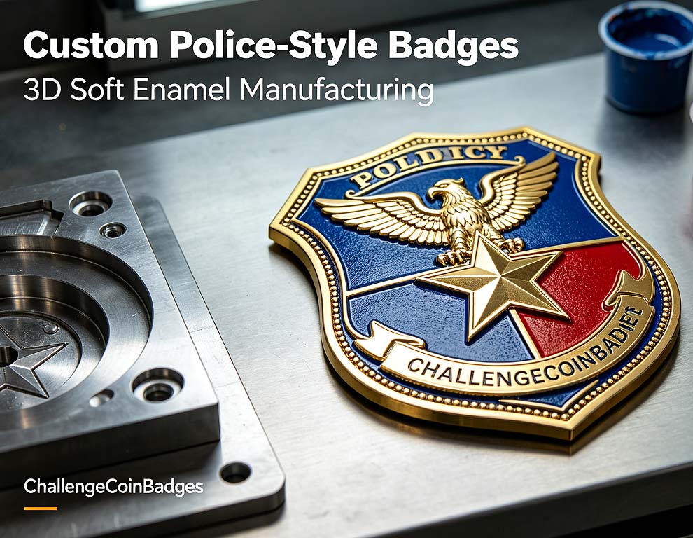 ChallengeCoinBadges Custom Brass Police Badge Manufacturer Factory